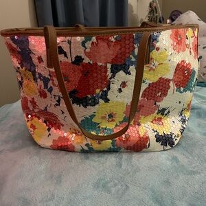 Floral, Sequin tote